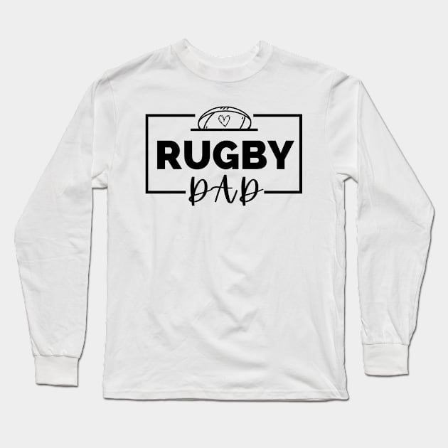 Rugby Dad Fun Long Sleeve T-Shirt by Lottz_Design 